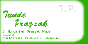 tunde prazsak business card